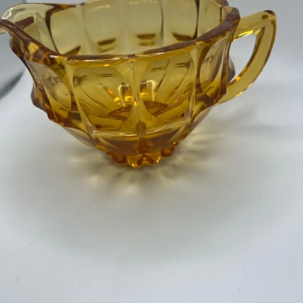 Fenton Valencia Amber Creamer Glass Vintage Glass